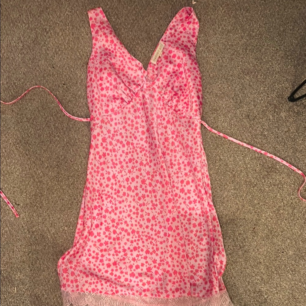 Pink Floral Women's Nightgown